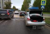 Ниссан догнал Форд на пешеходном переходе в Коряжме (ФОТО) 