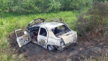 В одном из дачных кооперативов Коряжмы сгорел автомобиль