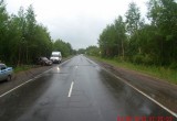 На трассе М8 «Холмогоры» перевернулся грузовик:взорвалось колесо