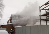 Частный дом сгорел сегодня утром в Коряжме